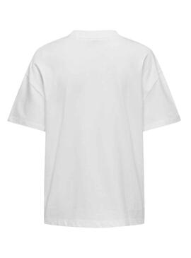 T-Shirt Only Sara Branco para Mulher
