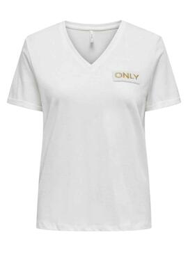 T-Shirt Only Nori Branco para Mulher
