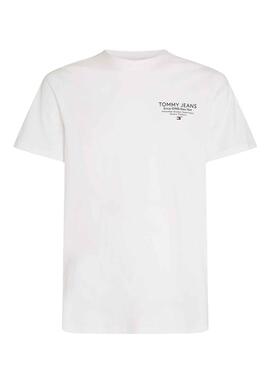 T-Shirt Tommy Jeans Graphic Slim Branco Homem