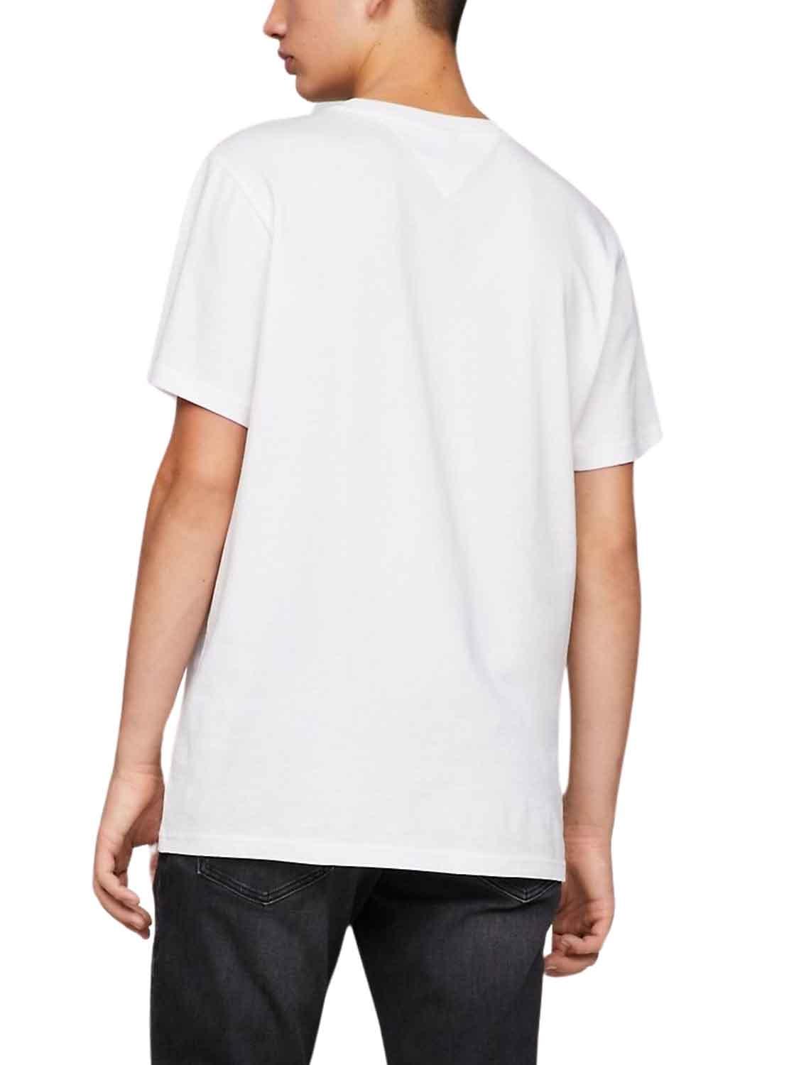 T-Shirt Tommy Jeans Essential Flag Slim Branco