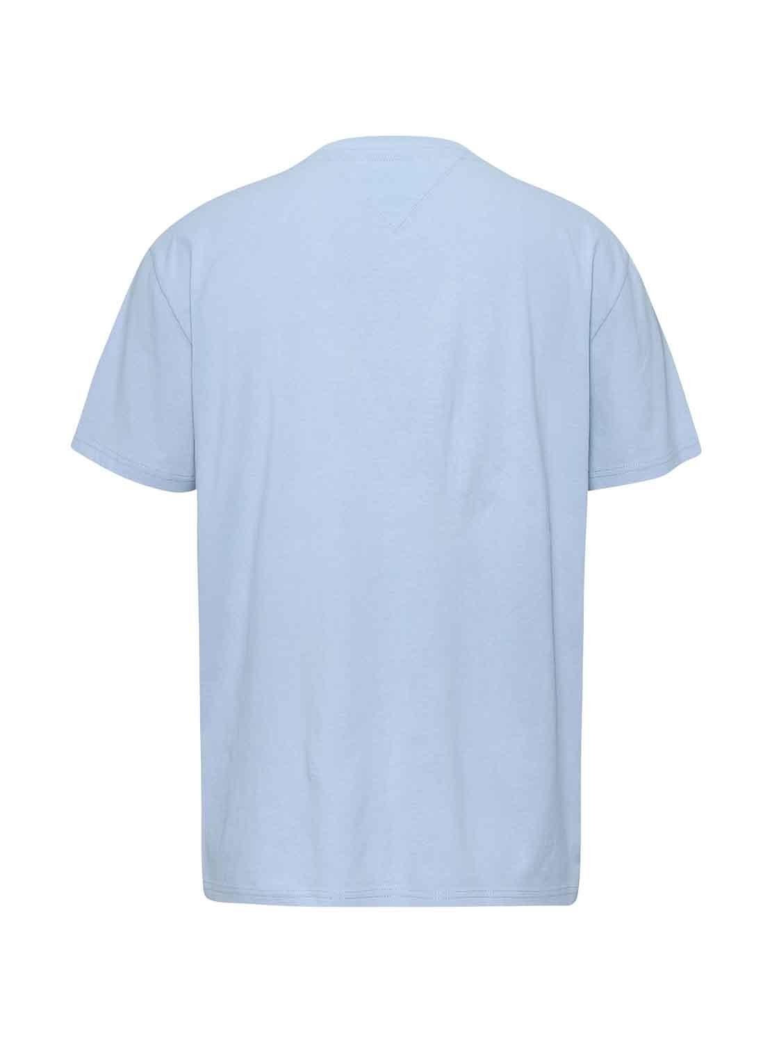 T-Shirt Tommy Jeans Linear Branco Azul Homem