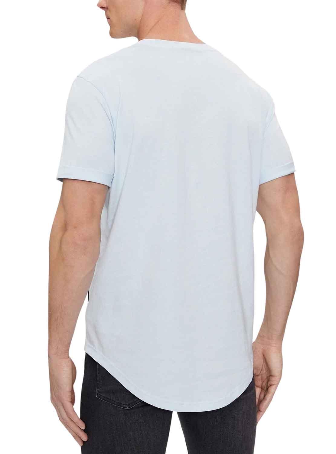 T-Shirt Calvin Klein Turn Up Azul para Homem