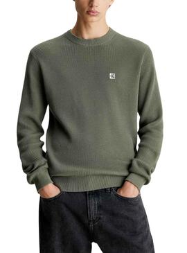 Camisola Calvin Klein Verde Basic para Homem