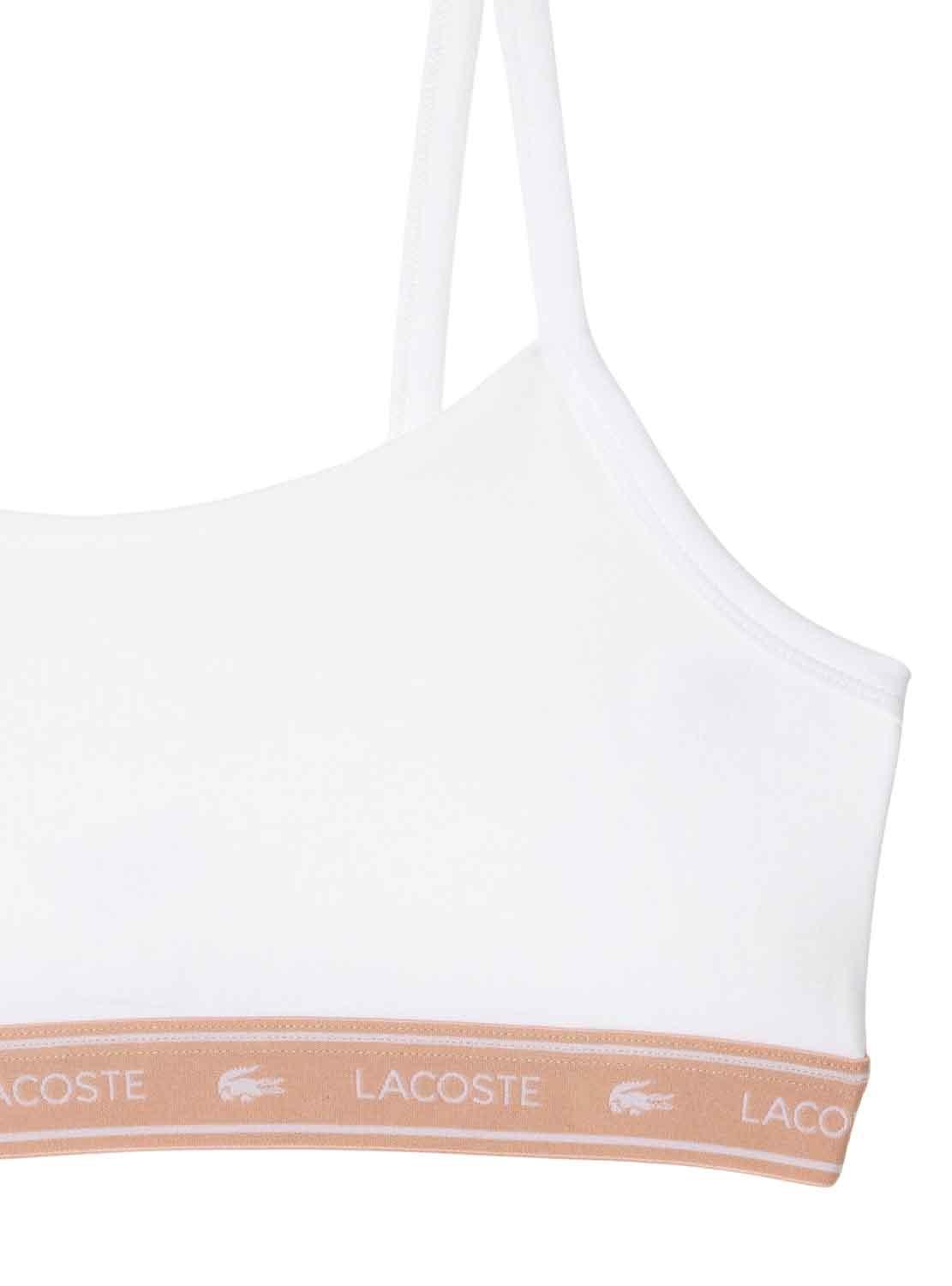 Soutien Lacoste Brasier Basic Branco para Mulher