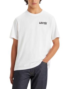T-Shirt Levis Escada Branco para Homem