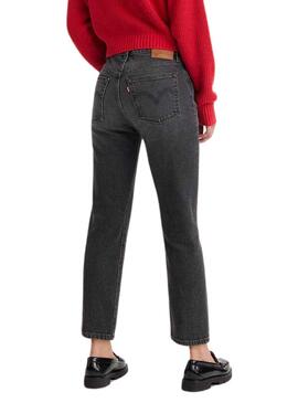 Pantalon Jeans Levis 501 Crop Preto para Mulher