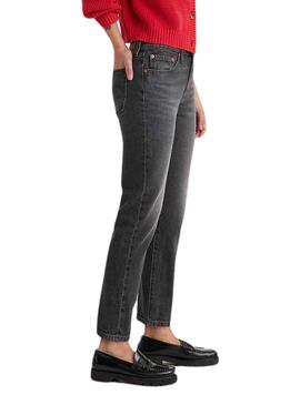 Pantalon Jeans Levis 501 Crop Preto para Mulher