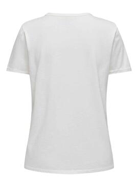 T-Shirt Only Elif Branco para Mulher