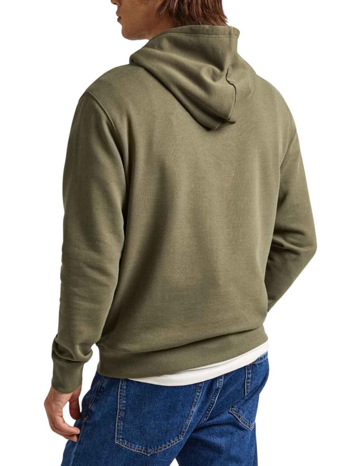 Sweat Pepe Jeans Joe Hoodie Verde para Homem