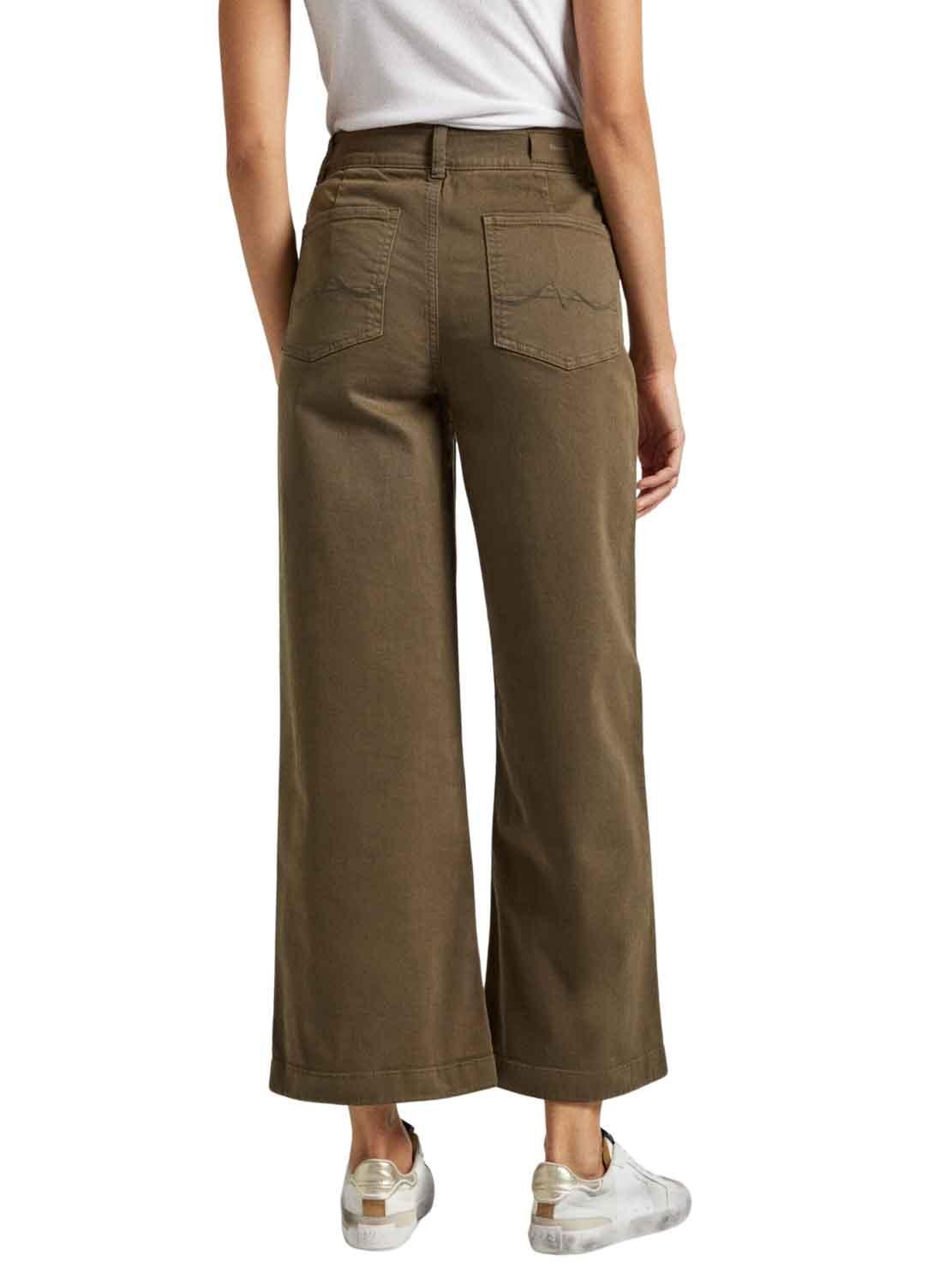 Calças Culotte Pepe Jeans Tânia Verde para Mulher