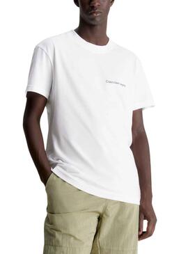 T-Shirt Calvin Klein Institutional Branco Homem