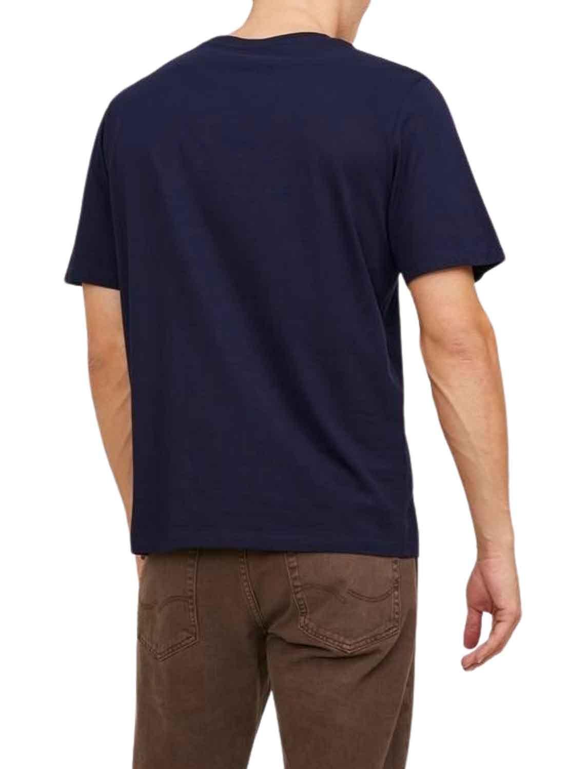 T-Shirt Jack & Jones Paulos Azul Marinho para Homem