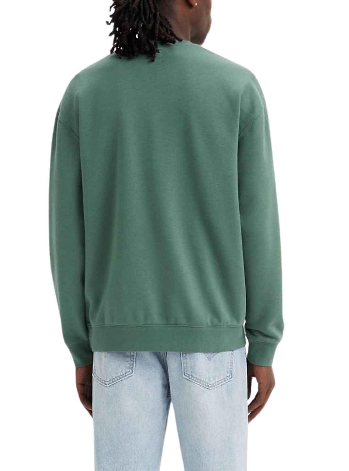 Sweat Levis Relaxed Crew Verde para Homem