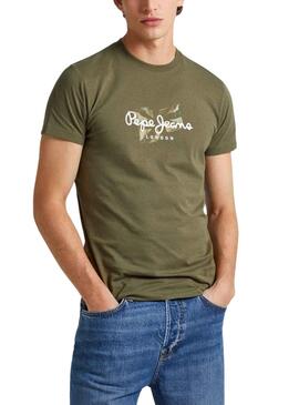 T-Shirt Pepe Jeans Contagem Verde para Homem
