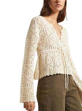 Camisola Pepe Jeans Gaelle Beige para Mulher