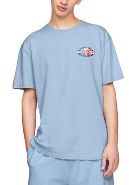 T-Shirt Tommy Jeans Reg Boardsports Azul Homem