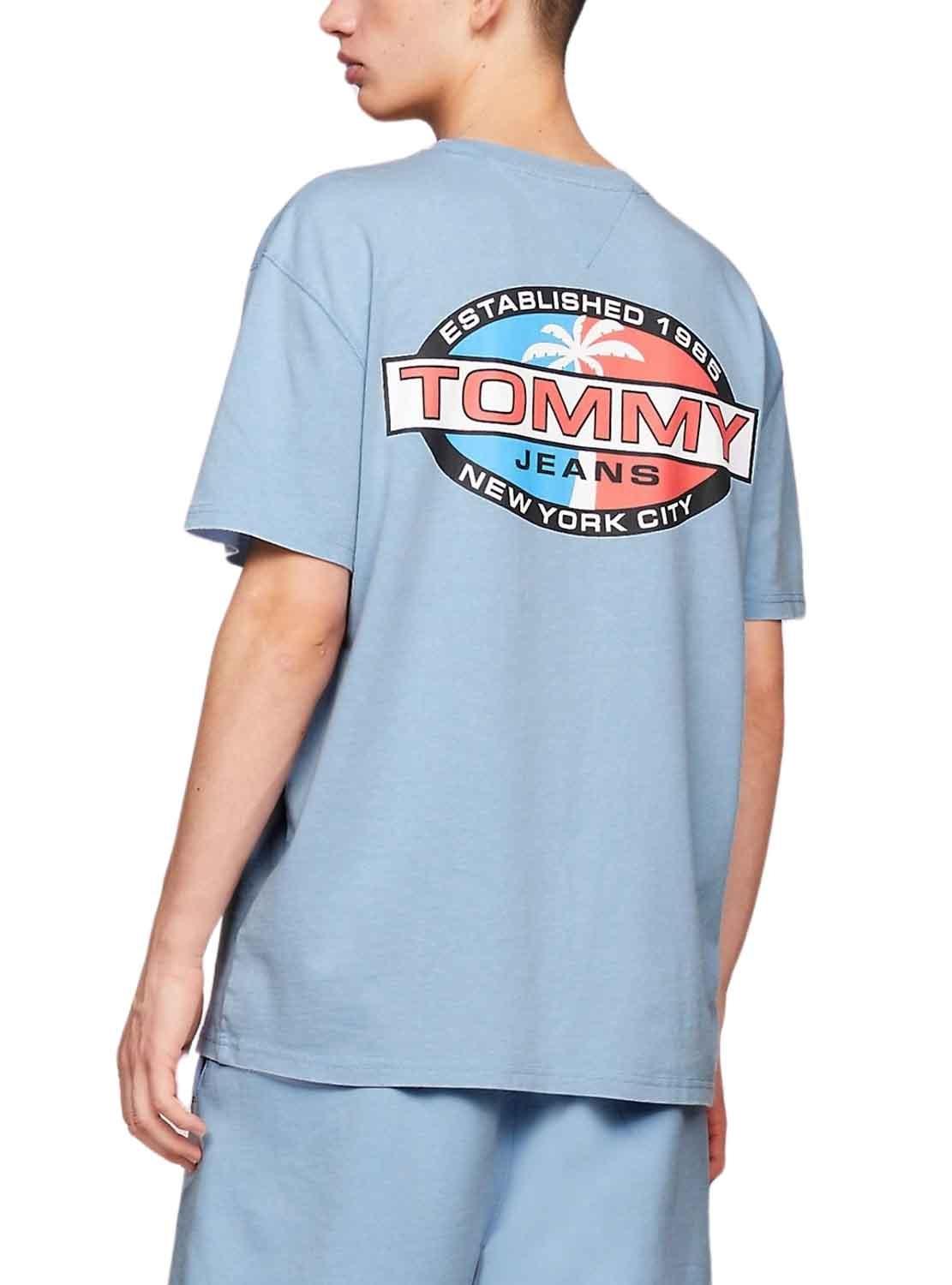 T-Shirt Tommy Jeans Reg Boardsports Azul Homem