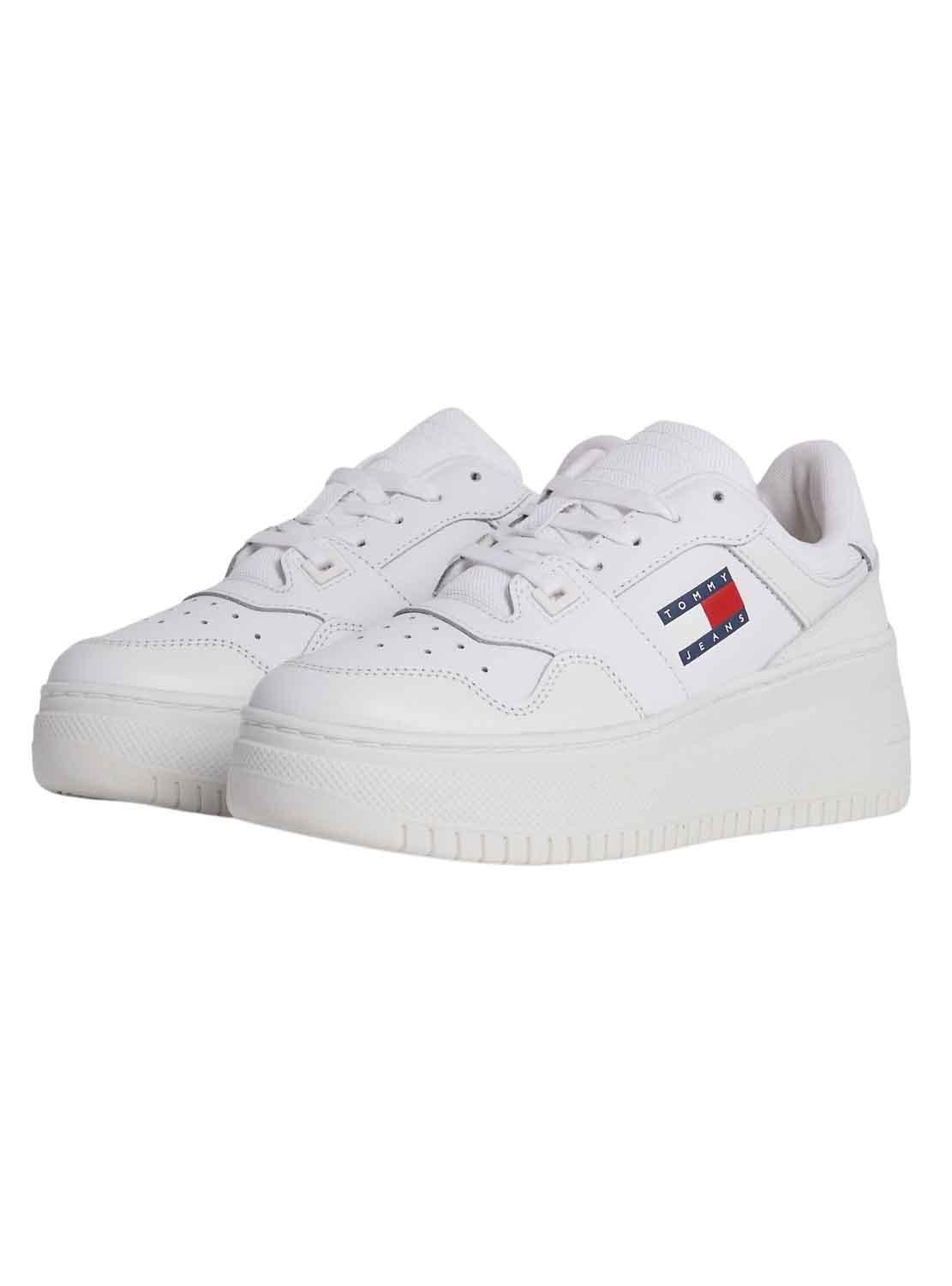 Sapatilhas Tommy Jeans Retro Cesta Branco Mulher