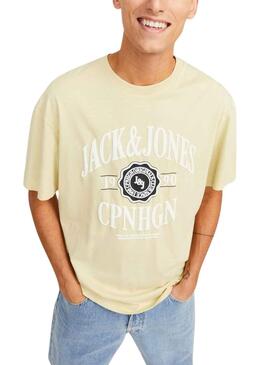 T-Shirt Jack & Jones Lucca Amarelo para Homem