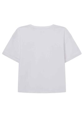T-Shirt Pepe Jeans Nicky Branco Para Menina
