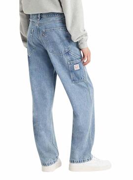 Calças Jeans Levis 568 Fique Loose Azul Homem