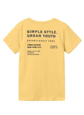 T-Shirt Name It Derviet Amarelo para Menino