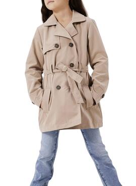 Trench coat Trincheira Madelin Beige para Menina