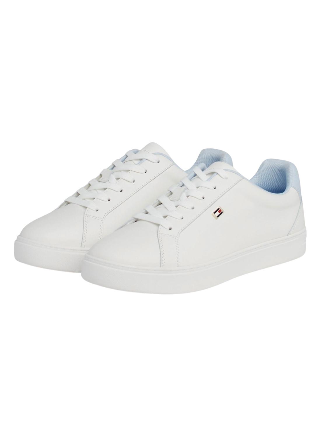 Sapatilhas Tommy Hilfiger Flag Court Branco Mulher