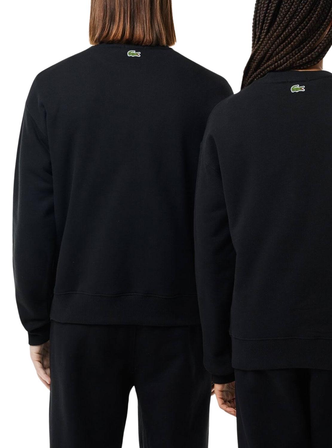 Sweat Lacoste Loose Preto para Homem e Mulher