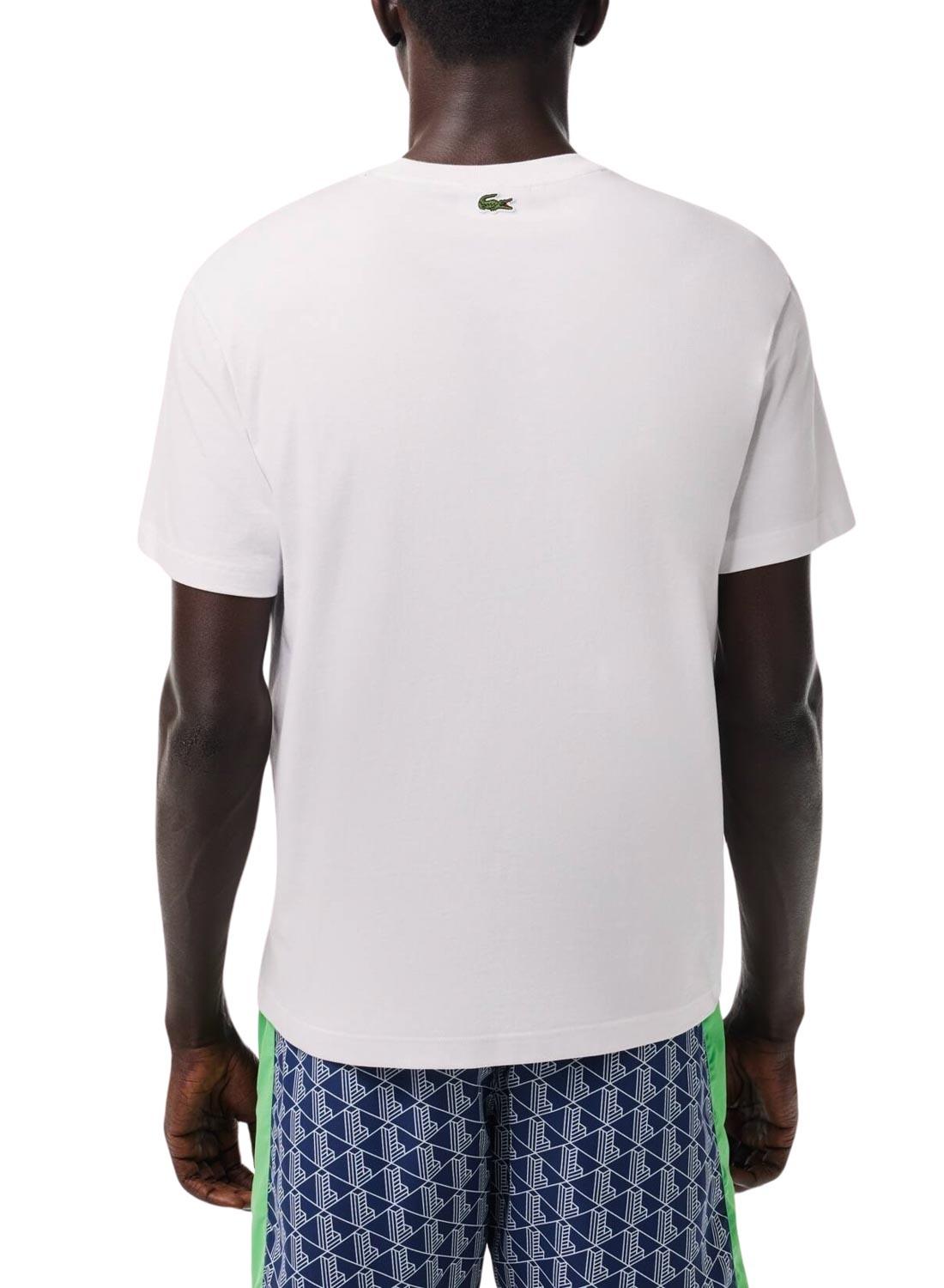 Camisa Lacoste Monograma Bege para Homem.