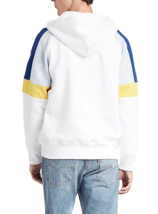 Sweat Levis Relaxed Pieced Zip Branco Homem