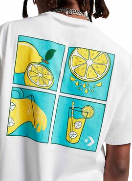 Camiseta Converse Limonada Branca para Homem.