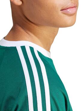 Camiseta Adidas 3-Stripes Verde para Homem