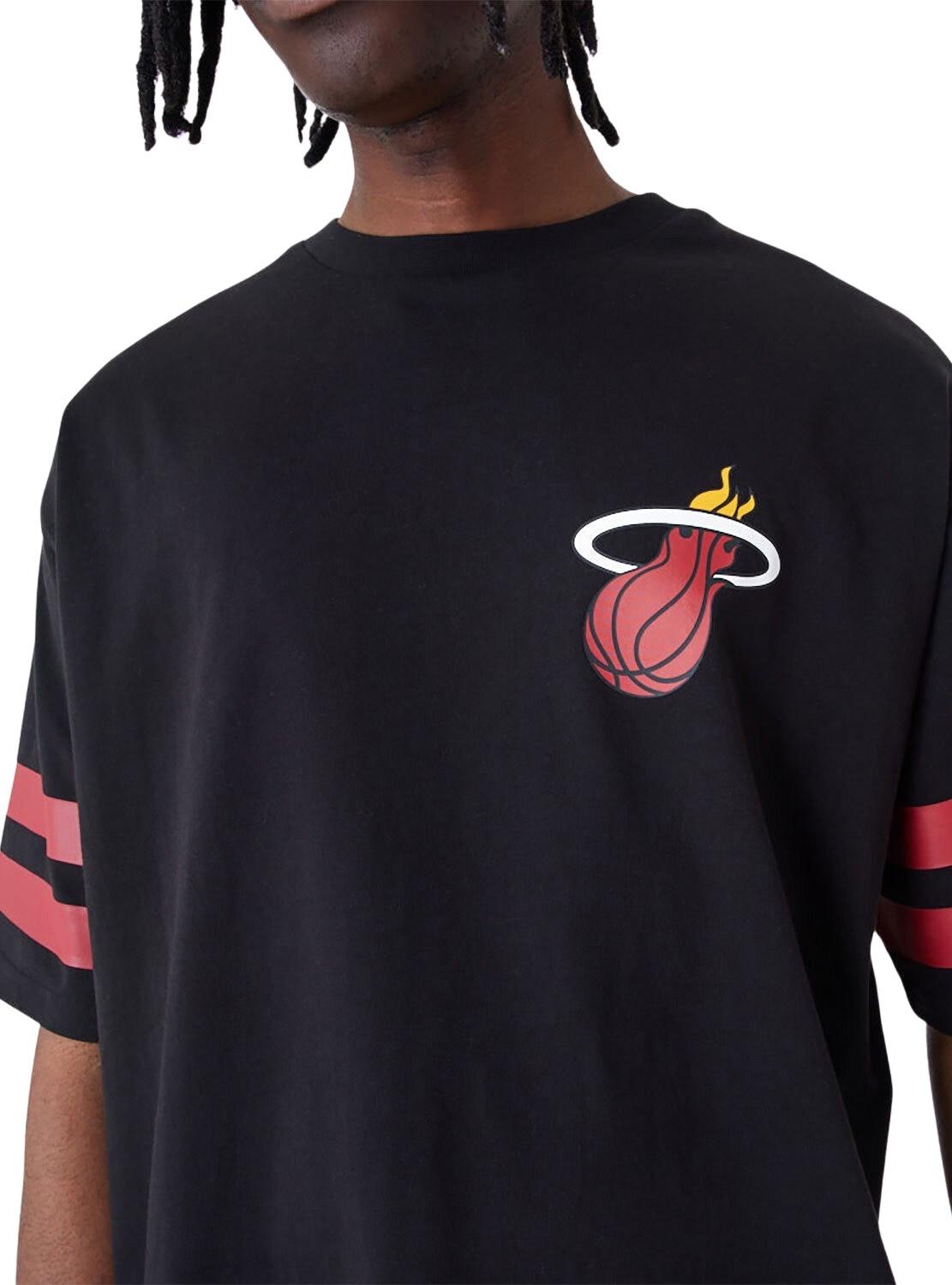 Camiseta New Era Miami Heat NBA Preta Homem