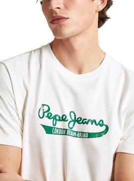 Camisa Pepe Jeans Claude Branca para Homem.