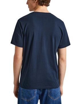 Camiseta Pepe Jeans Clag Azul-marinho para Homem