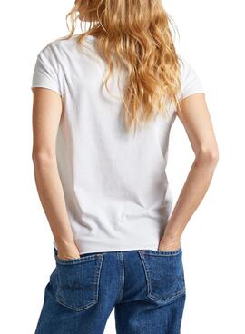 Camiseta Pepe Jeans Jury Branca Para Mulher