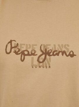Camisa Pepe Jeans Chris Khaki Bege para Homem