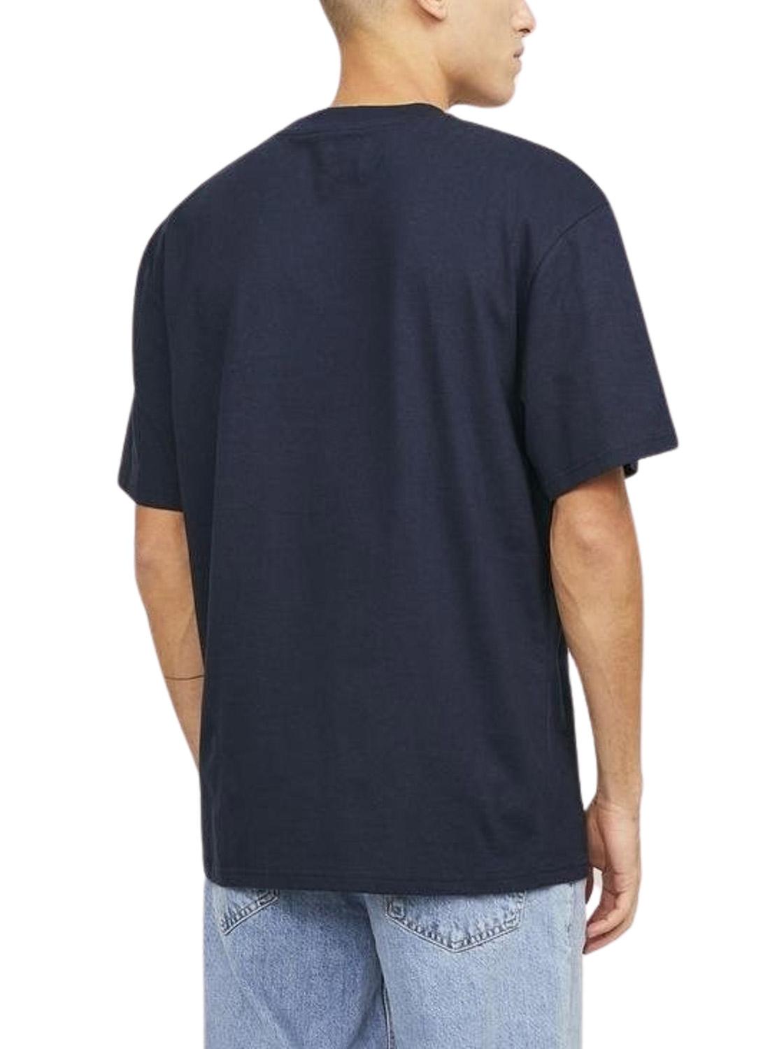 Camiseta Jack and Jones Picture Marino para Homem