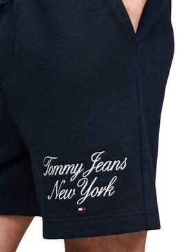 Bermuda Tommy Jeans Luxe Marino para HombreTradução: Bermuda Tommy Jeans Luxe Marinho para Homem