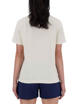 Camiseta New Balance Sport Beige para Mulher.