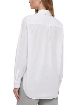Camisa Calvin Klein Woven Label Branca Mulher.