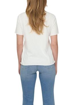 Camiseta Only Lucy Branca para Mulher