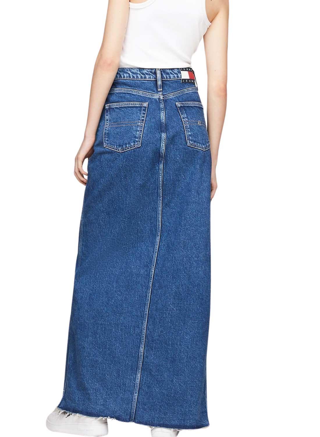 Saia Tommy Jeans Claire High Maxi Denim Mulher