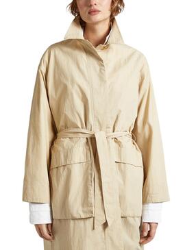 Trench coat Pepe Jeans Tai Bege para Mulher