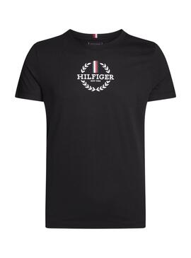 Camisa Tommy Hilfiger Global Preta para Homem