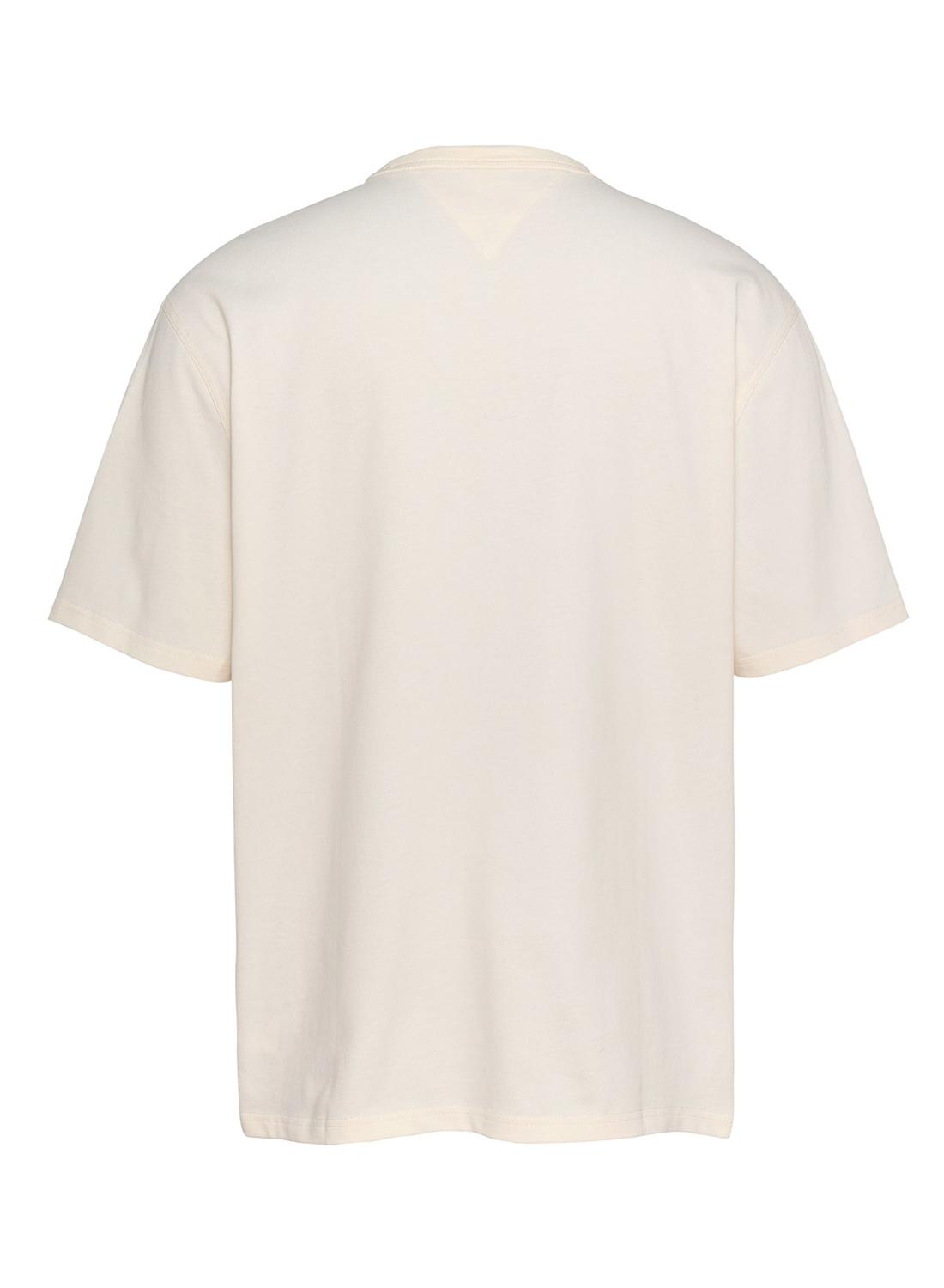 Camiseta Tommy Jeans Over Serif Branca para Homem.