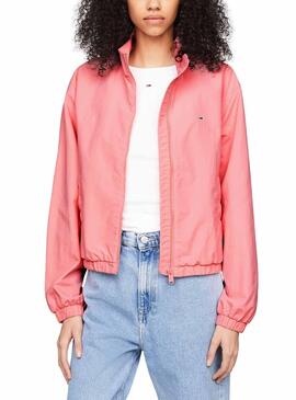 Jaqueta Tommy Jeans Essential Rosa para Mulher