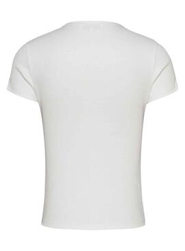 Camiseta Tommy Jeans Slim Branca para Mulher