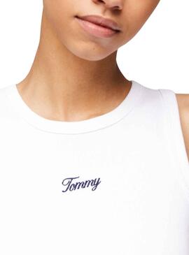 Camiseta Tommy Jeans Tank Branco para Mulher